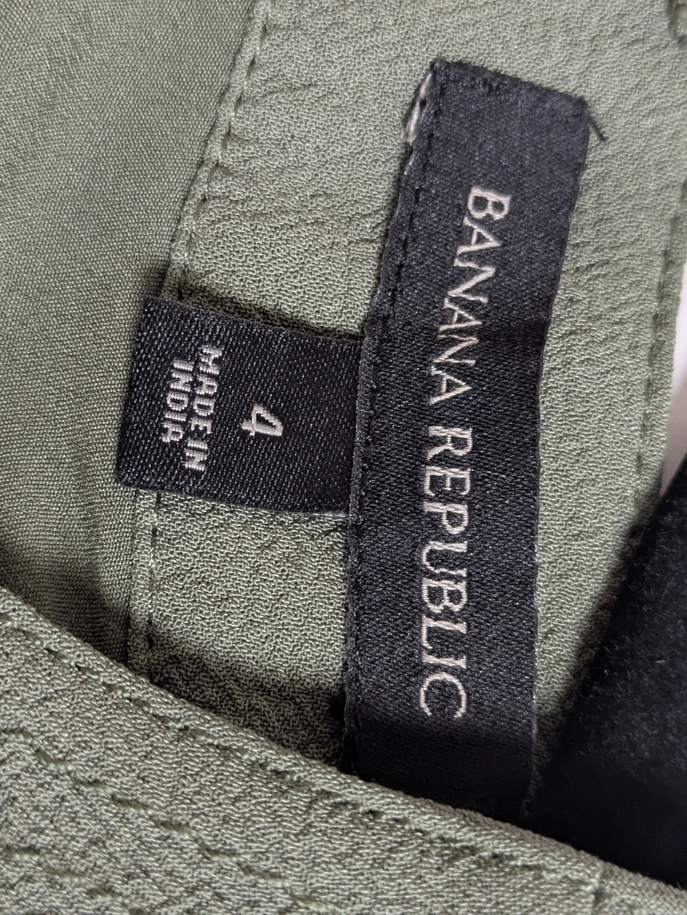 Banana Republic Button-Front Utility Sheath Dress Olive Green Size 4 EUC - Picture 9 of 12